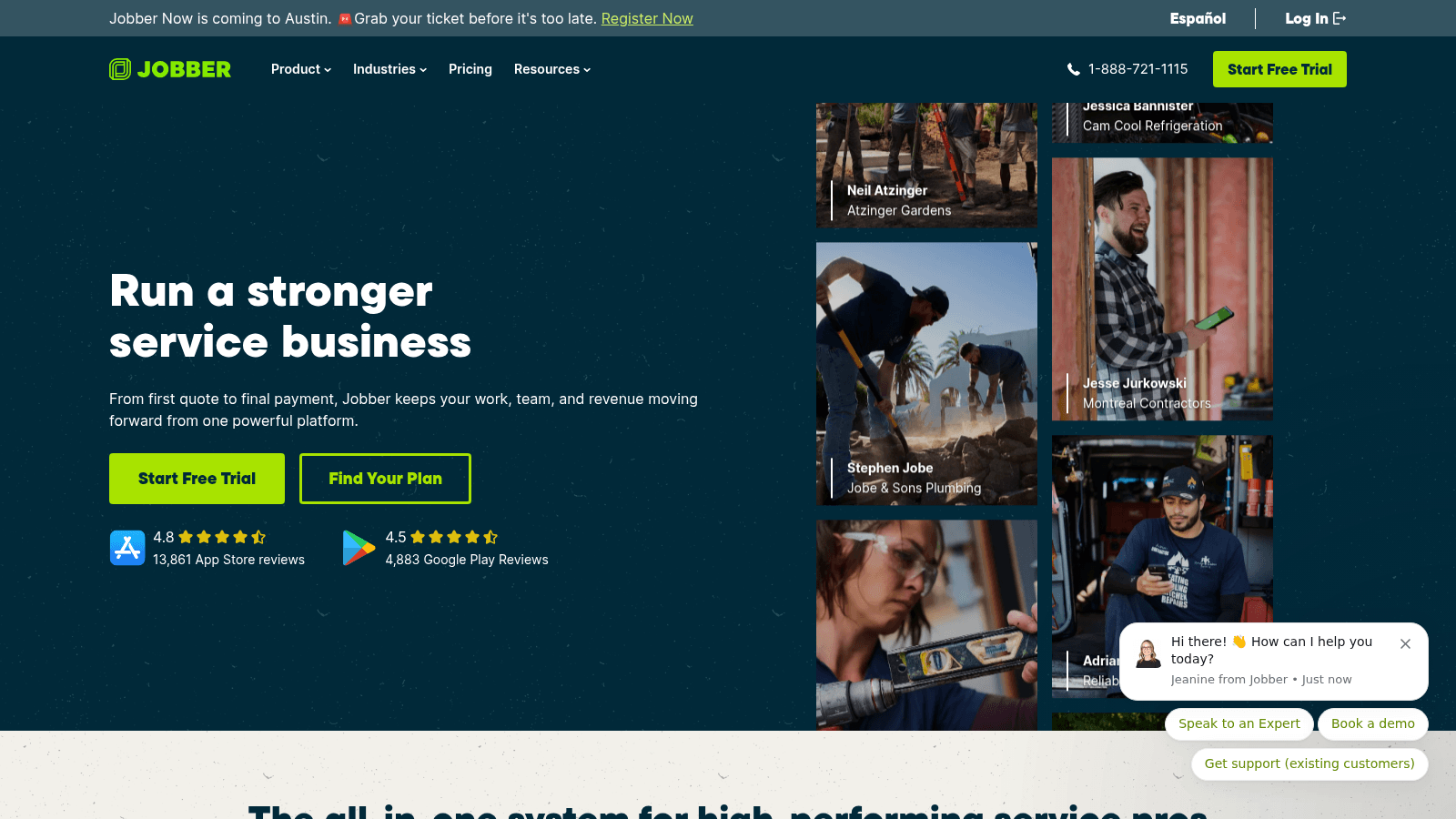 Jobber as a top ServiceTitan alternative