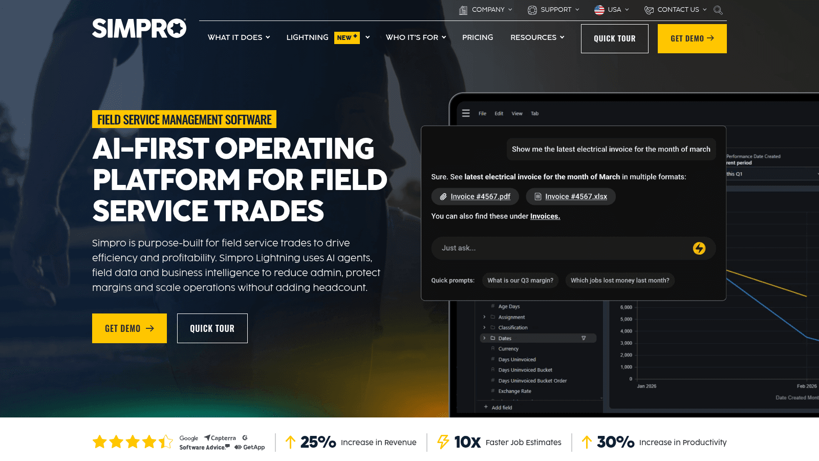 Simpro as a top ServiceTitan alternative